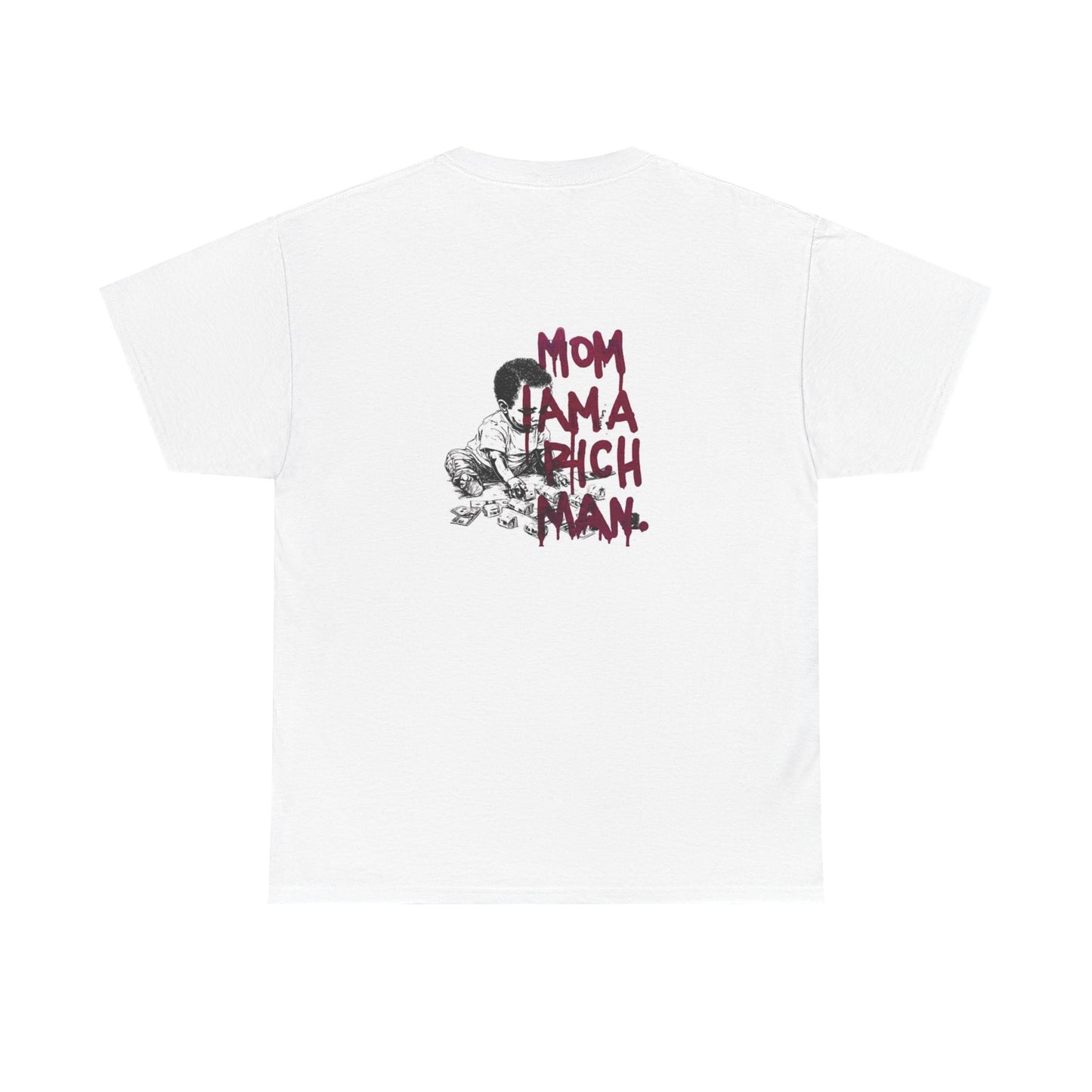 Unisex Heavy Cotton Tee- MOM I AM A RICH MAN
