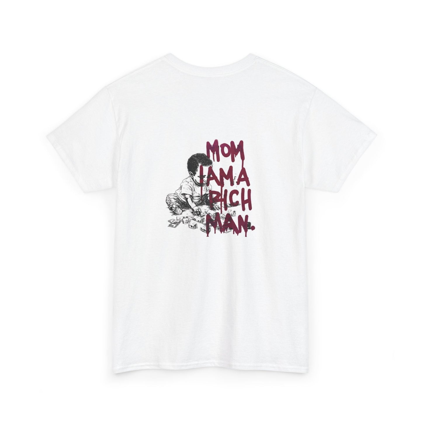 Unisex Heavy Cotton Tee- MOM I AM A RICH MAN